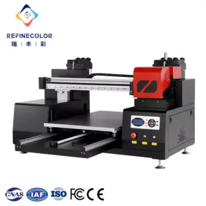 New Upgraded RF-6090S A1 Size UV Flatbed Printer Installed 3pcs Epson F1080 Printhead With Vacuum Table
